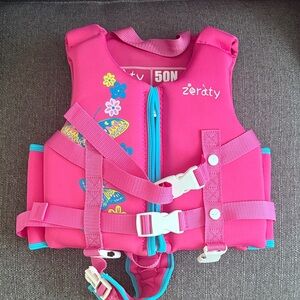 Zeraty Pink Life Vest with Floral Design